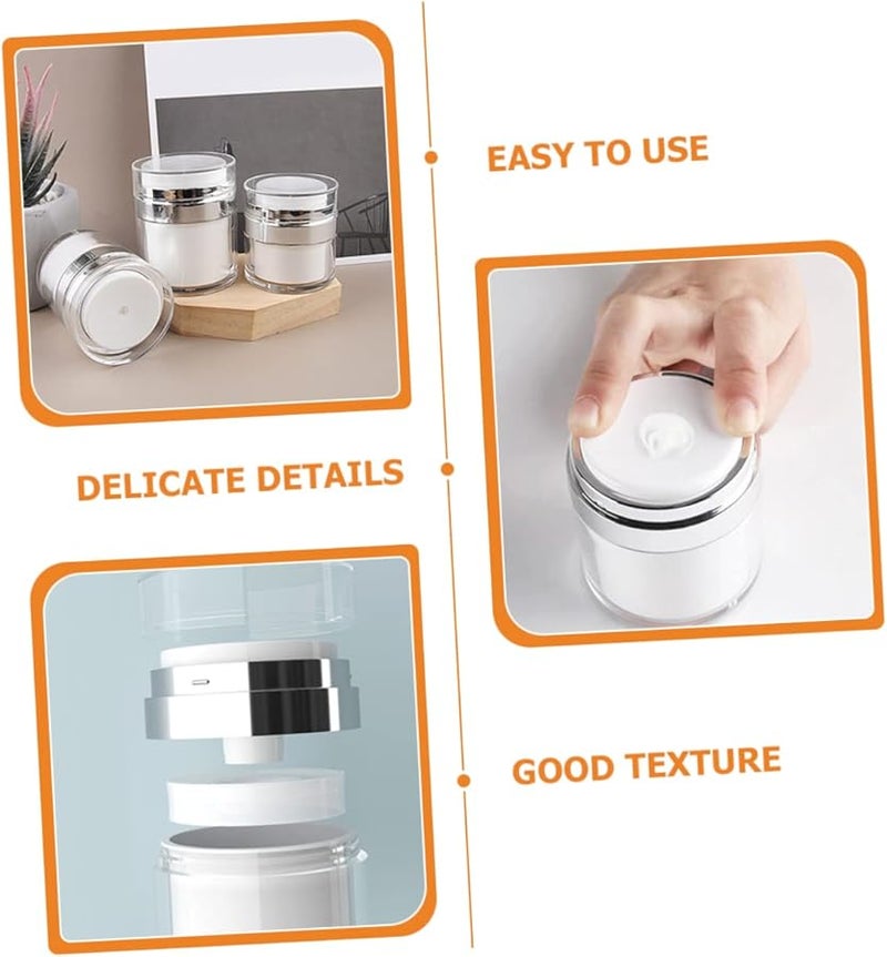 4Pcs 100ml Airless Pump Bottles Refillable Vacuum Cosmetic Dispensers For Travel Skincare Foundation Moisturizer - Image 4